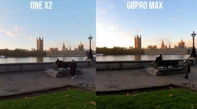 GoPro Max和Insta360 One X2视频色彩对比