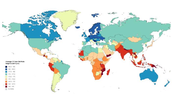 世界上平均身高最高和最矮的国家排名 自由国度